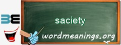 WordMeaning blackboard for saciety